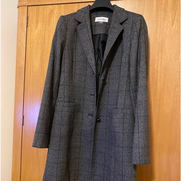 Calvin Klein plaid walking jacket - Picture 1 of 6